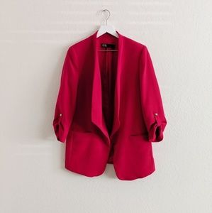 Zara Red Blazer Size L